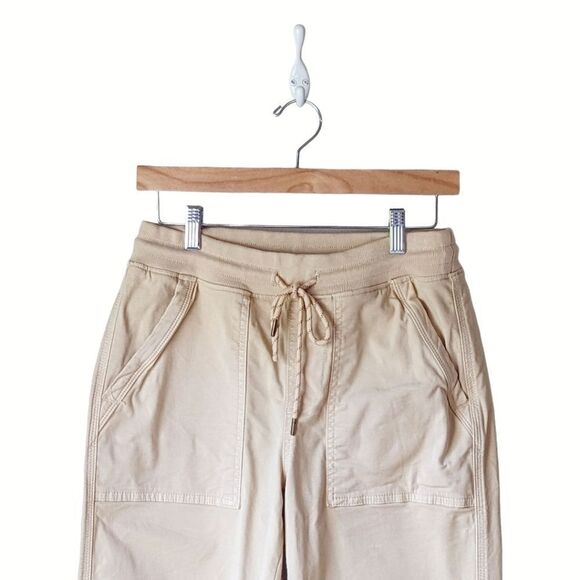 Faherty Traveler Drawstring Pants XS Sandstone Beige Stretch Twill Lounge Casual - Picture 9 of 15